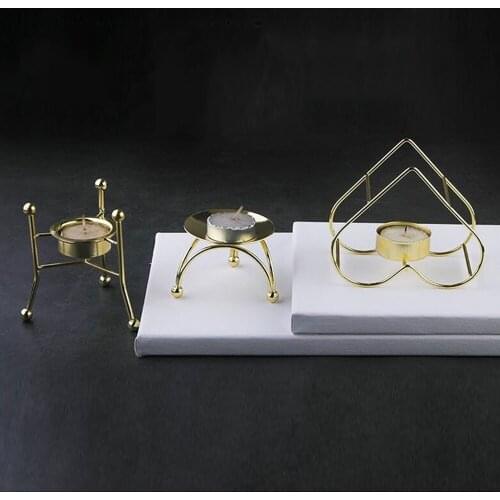 Electroplating Golden Candle Holders Wedding Decoration Accessories Candlesticks For Candelabro Centerpiece Vintage Living Room