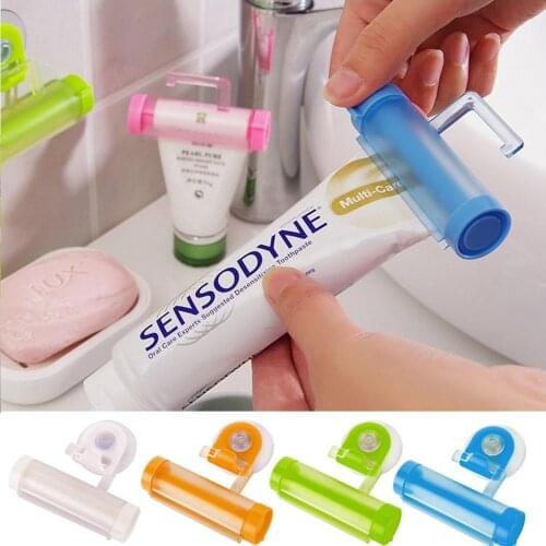 1 Pcs Rolling Tube Tooth Paste Squeezer Toothpaste Dispenser Tube Partner Sucker Hanging Bathroom Accessories