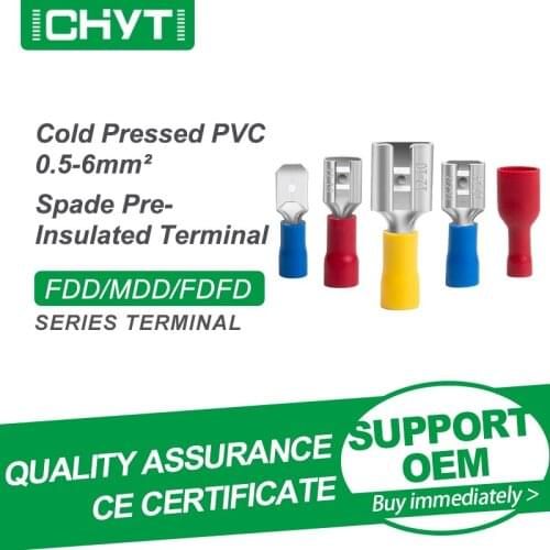 10Pcs 5Pairs FDD/MDD/FDFD Female And Male Pre-Insulated Spade Cold Pressed Joint Crimp Cable Wire Connector Terminal
