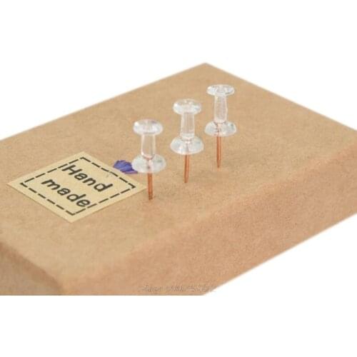 100pcs Transparent Rose Gold Push Pins Thumb Thumbtack Board Pins Drawing Photo Wall Studs Office School N02 20 Dropship
