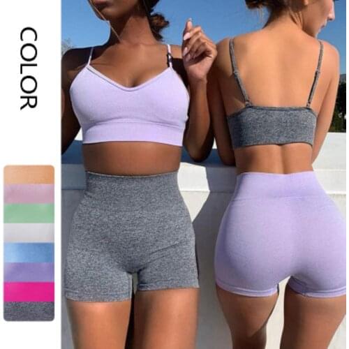 3 Pieces/Set Women Workout Clothes Gym Sports Bra+ Running Shorts+Seamless Leggings Sports Wear Women Gym Clothing Yoga Suit