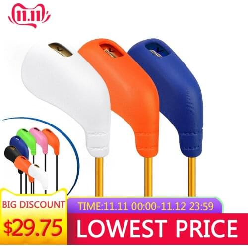 10 Pcs/Set TPE Soft Golf Iron Covers New Design Friendly Durable Fit Club Headcovers Blue Black Orange Pink White Green