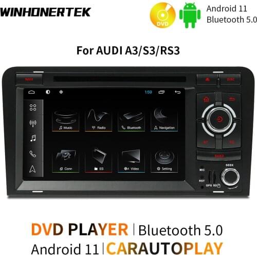 WINHONGTEK 2+32G Android 11 Car Radio GPS 2 Din Car Multimedia Player For Audi A3/S3/RS3 2003-2012 7Inch Car Audio DVD Player