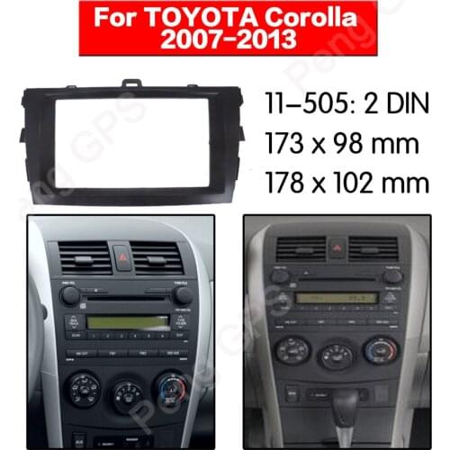 2 DIN Car Radio stereo Fitting installation adapter fascia For TOYOTA Corolla 2007 2008 2009 2010 2011 2012 2013 frame Audio