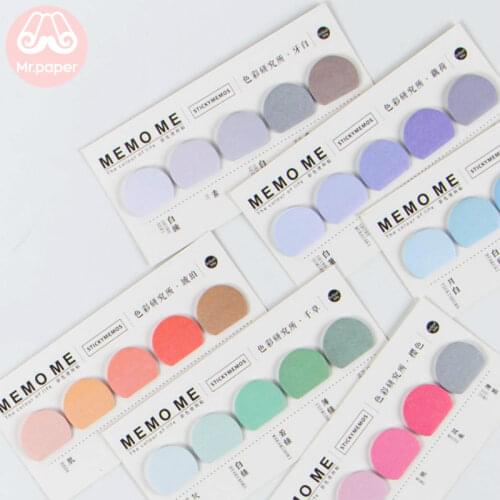 150 Pcs/lot 6 Colors Gradual Change Memo Pad Hand Account Sticky Notes Notepad Diary Creative Stationery Self-Adhesive Memo Pads