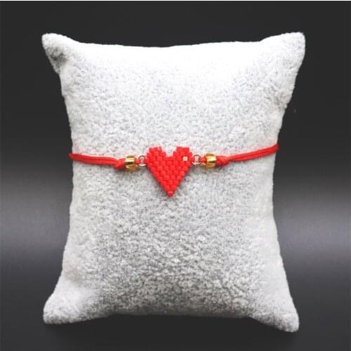 ZHONGVI Red Heart Bracelet for Girl 2021 Childs Pulseras Mujer Moda Miyuki Bracelets For Women Love Jewelry Gift Wholesale