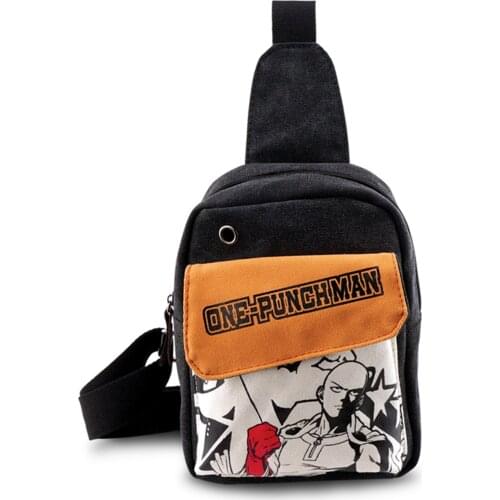 E-Mell ONE PIECE Tonari no Totoro LOL ONE PUNCH-MAN Dragon Z Single shoulder Message canvas bag Chest pack