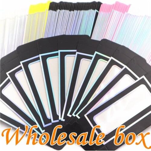 False Eyelashes Paper Box Eyelash Packaging Box Wholesale 100 Pcs 3D Mink Lashes Bulk Empty Box 25mm Mink Eyelashes Cases