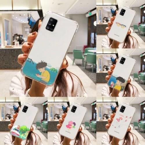 Ponyo on the Cliff Phone Case Transparent For Samsung A51 A50 A71 A70 A81 M60S Note S21 S 20 10 9 8 11 E Plus Ultra