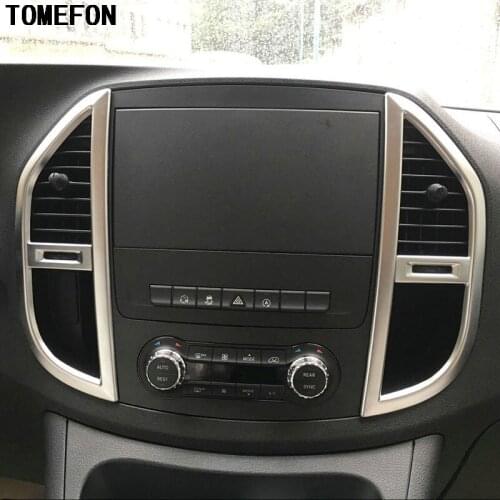 For Mercedes-Benz Vito W447 2014 - 2016 2017 ABS Matte Interior Middle Console Air Condition Vent Outlet Cover Trim Car Styling
