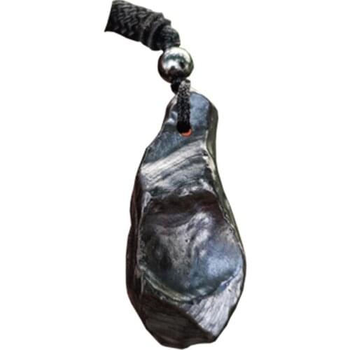 Natural irregular meteorite rough stone pendant fashion universe iron silicide meteorite terahertz energy raw stone decoration