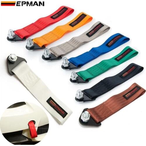 HIGH STRENGTH RACING TOW STRAP SET FOR FRONT/REAR BUMPER HOOK TRUCK/SUV EP-TH013