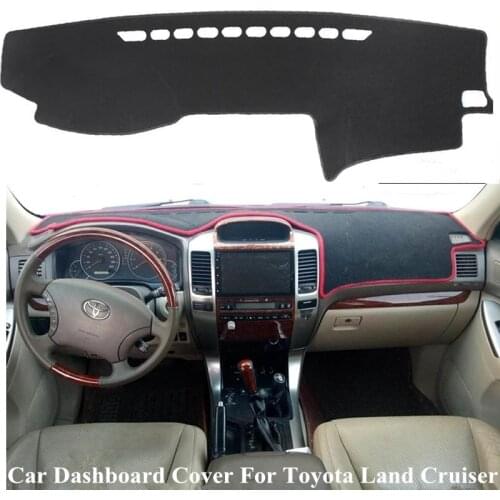 Car Dashboard Cover Mat For Toyota Land Cruiser Prado Lexus GX470 J120 2003-2009 Dashmat Board Cover Carpet Sun Shade Car Parts