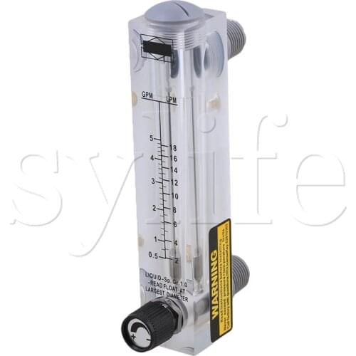LZM-15T Adjustable Panel Type Flowmeter Flow Meter for Liquid 0.5-5.0GPM