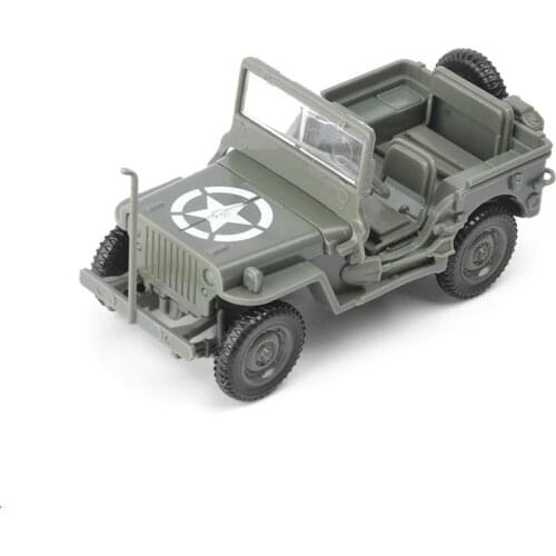 WWII 1:48 US Army Willys Jeep Model SUV Assembly Model Toys Old-fashioned Off-road Vehicle Models Toy Cars for Boys
