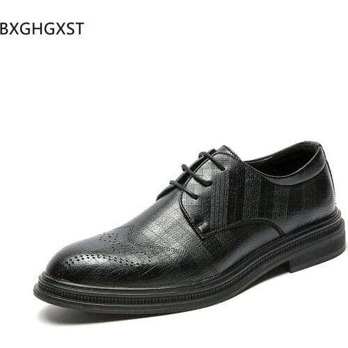 Formal Oxford Mens Wedding Dress Shoes Black Suit Shoes for Men 2021 Brown Leather Shoes Men Chaussure Homme Zapatos De Hombre