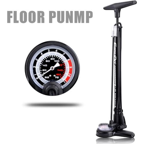 EasyDo Bike Pump Floor Inflator Tire High Pressure Home Use Alloy Steel Mountain Bike Pump With Big Gauge Widen Base COM-069