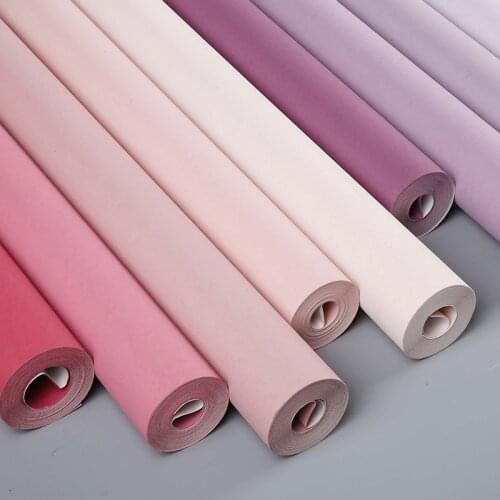 0.53M × 9.5M modern minimalist home living room pink warm non-woven fabric solid color bedroom wallpaper wallpaper