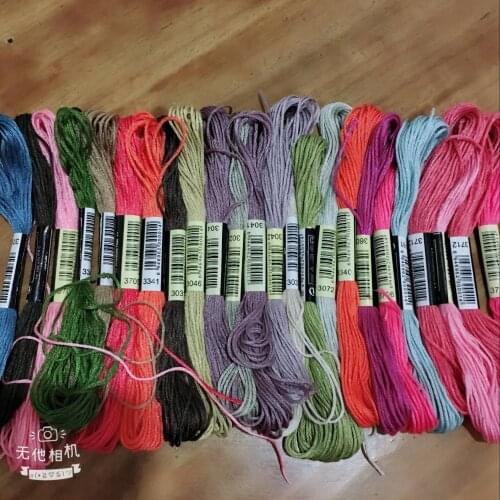 Oneroom Cross Stitch threads Style 10 Cross Stitch Cotton Embroidery Thread Floss Sewing Skeins Craft Dofferent Colors 1