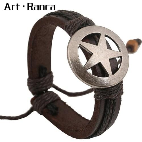 Punk Cortex Captain Shield Fashion Bracelet Weaving Mens and Womens Bracelets
