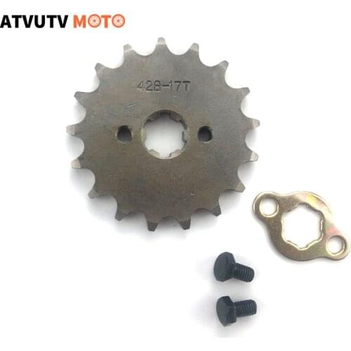 Front Engine 428 10T 11T 12T 13T 14T 15T 16T 17T 18T 19T Teeth 17mm 20mm Chain Sprocket For ATV Gokart 50cc-125cc Pit Dirt Bike
