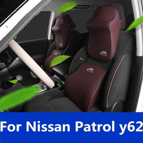 Headrest Pillow Car interior air conditioning quilt Car use personality Auto Accessories Back cushion For Nissan Patrol y62