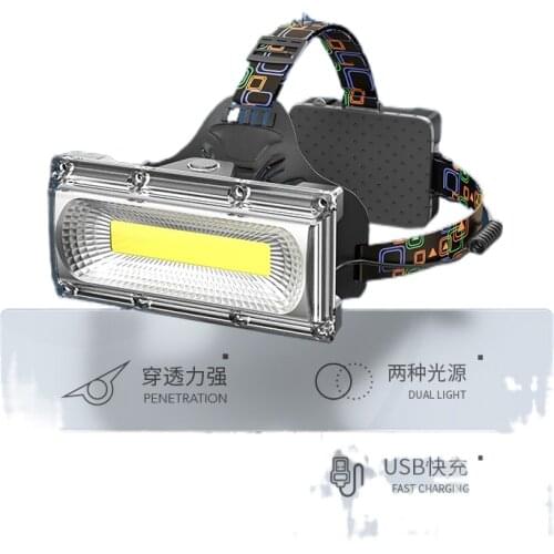 Pan-head ceiling fishing headlight glare night fishing head-mounted large-capacity charging bright work lights astigmatism