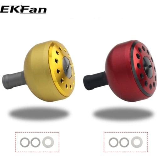 EKFan 1pc 32mm/35mm/38mm Alloy Aluminum Fishing Handle Knob For Bait Casting Spinning Reel Handle parts