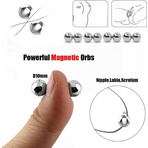 SM Sex Toys Strong Magnetic Nipple Clip Magnetic Ball Labia Clip Appeal Toys Masturbation Couple Teases Adult Game Sex Products