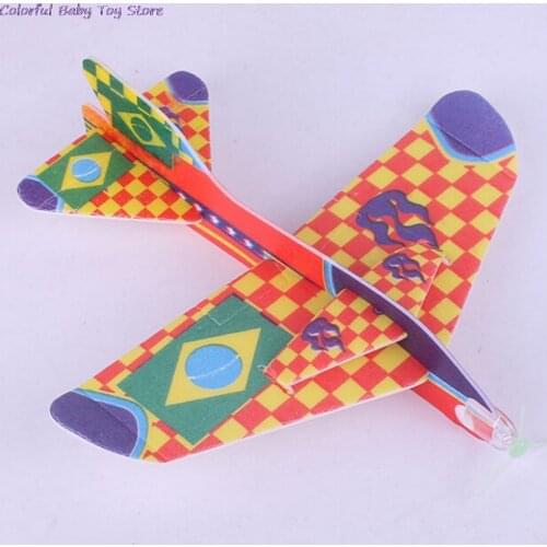 ZTOYL 18.5*19cm Stretch Flying Glider Planes Aeroplane Childrens Kids Toys Game Cheap Gift DIY Assembly Model Educational Toys