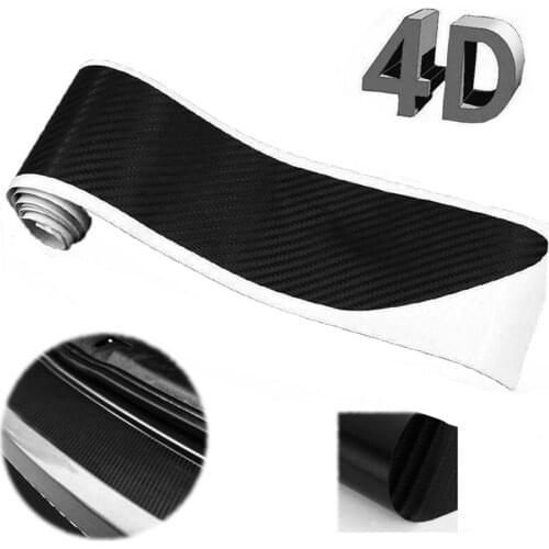 4D Carbon Fiber Vinyl Foil Film Car Wrap Roll Car Rear Bumper Plate Trunk Guard Carbon PVC Sticker Decal Car Accessories