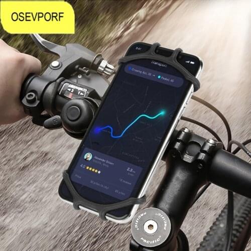 360 Degree Rotatabl Silicone Phone Holder for iPhone 11 12 Pro XR X 7 8 6 XS Max Bicycle Stand Anti-drop GPS Bracket for Huawei