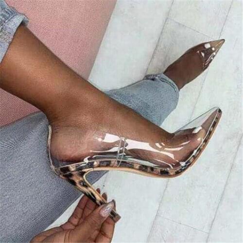 Women pumps PU Slip On 11CM Thin Heels High heels Pointed Toe Serpentine Shallow shoes for women women shoes 2020 size 35-42