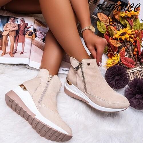 2020 Winter Snow Boots Women Winter Shoes Zip Warm Plush for Cold Winter Fashion Womens Boots Sweet Ladies Brand Ankle Botas