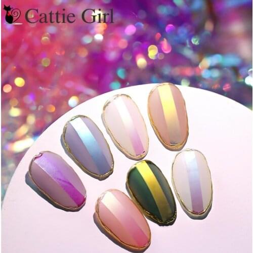 1pc Aurora Glass Paper 3D Nail Art Decoration Holographic Strip DIY Chamelon Nail Art Foils Design Fancy Manicure Set for Nails