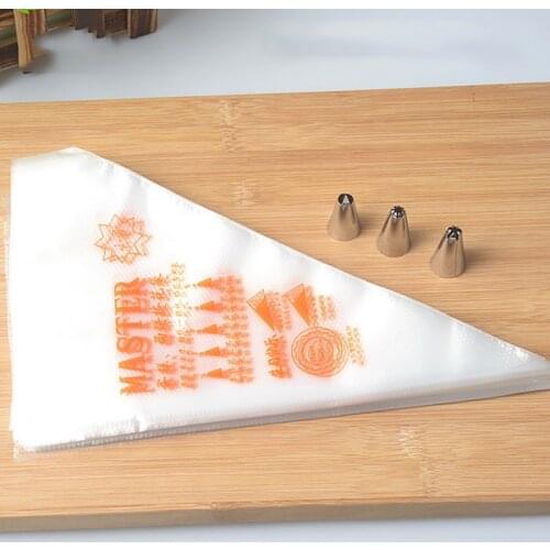Disposable Piping Bag Icing Fondant Cake Cream Squeeze Cream Bag Dessert Decorators Pastry Tip Cake Tools 100/200/300PCs