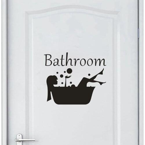 18 X 15cm Sexy Bathroom Wall Stickers Removable Art Decal Bath Time Vinyl Door Sticker Creative Home Decoration Wall Stickers