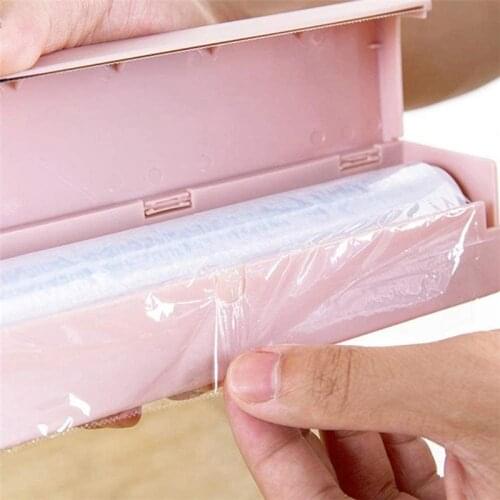 Hot 3 Pieces Plastic Wrap Dispenser Food Wrap Cling Film Storage Organizer Kitchen Aluminum Foil Wax Paper