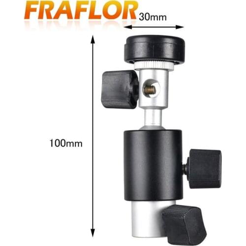 360 Degree Camera Flash Hot Shoe Adapter Umbrella Holder Swivel Light Stand Bracket Tripod 1/4"3/8" Type C / D Photography