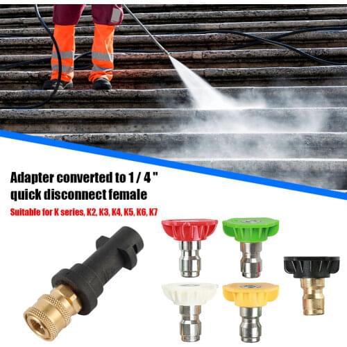 Pressure Washer Gun Adapter + 5 Nozzles Tips for Karcher K2 K3 K4 K5 K6 K7