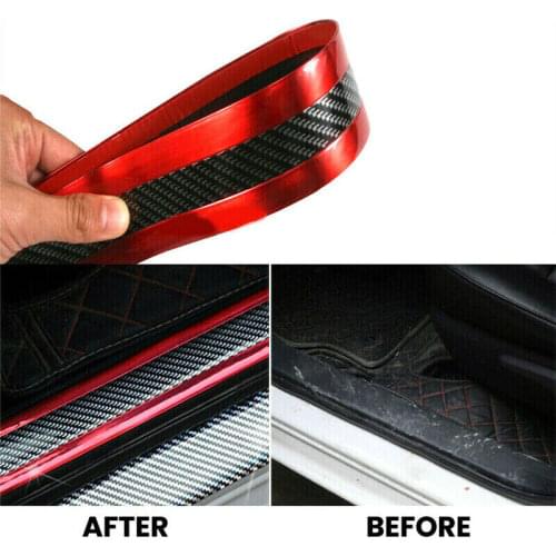 Car Stickers Carbon Fiber Vinyl Waterproof Film Automobiles Door Sill Trunk Bumper Protector Sticker And Decals Accessories