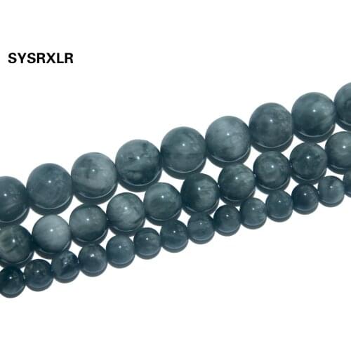 Free Shipping Natural Stone Hawks Eye Round Loose Beads For Jewelry Making DIY Bracelet Necklace Material 6/8/10 MM Strand 15
