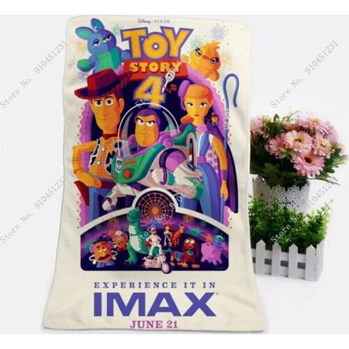 Disney Toy Story Anime Figures Cartoon Bath Towel Product Cosplay Accessories Customized Children Buzz Lightyear Alien Washcloth