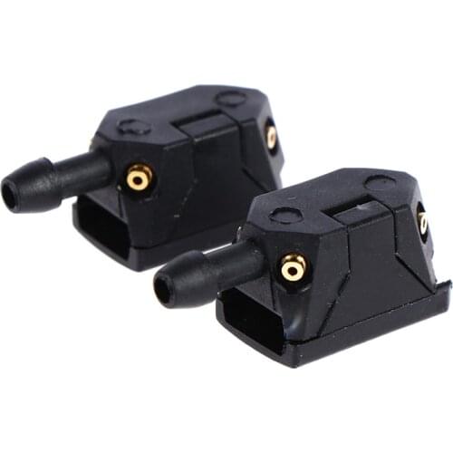 2Pcs Universal Car Windscreen Washer Wiper Blade Water Spray Jets Nozzles Mounted onto 8mm 9mm Arm Adjusted 4Way Upgrade