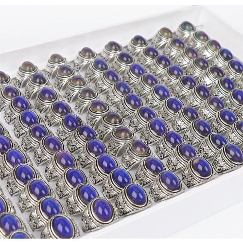 Wholesale 20pcs/lot Vintage Mood Rings For Man Women Wear It On Your Fingers To Change Color Jewelry