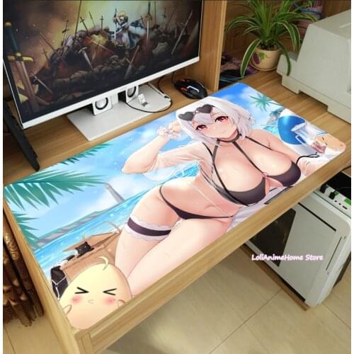 Game Anime Azur Lane Sirius Cosplay Mouse Pad Thicken Laptop Gaming Mice Mat Table Keyboard Mat Anti-Slip Playmat