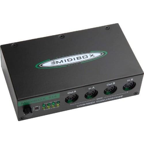 MIDI Box Musical Instruments USB MIDI Interface Merge Thru Box 64 MIDI Channels Guitar Parts & Accessories