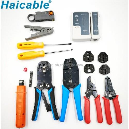 Network Tool Kit utility rj-45 Modular Plugs Crimping Plier HT-K4015 Rj 45 Crimp kits And Set
