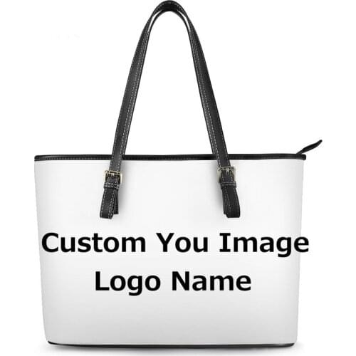Customize Your Name Picture Logo Shoulder Bag Casual Female Bucket Bag Women Big Capacity Handbag Totes Beach Handbag Mom Bag
