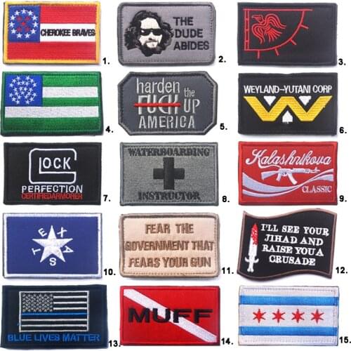 Cherokee Braves Harden Corp Dude Abides Finland Viking Patches Tactical Military Army patch badge